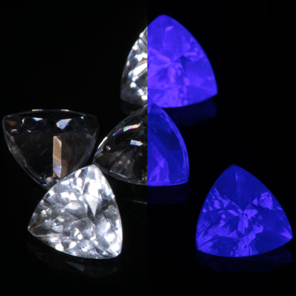 Faceted LYSO Trillion gemstone