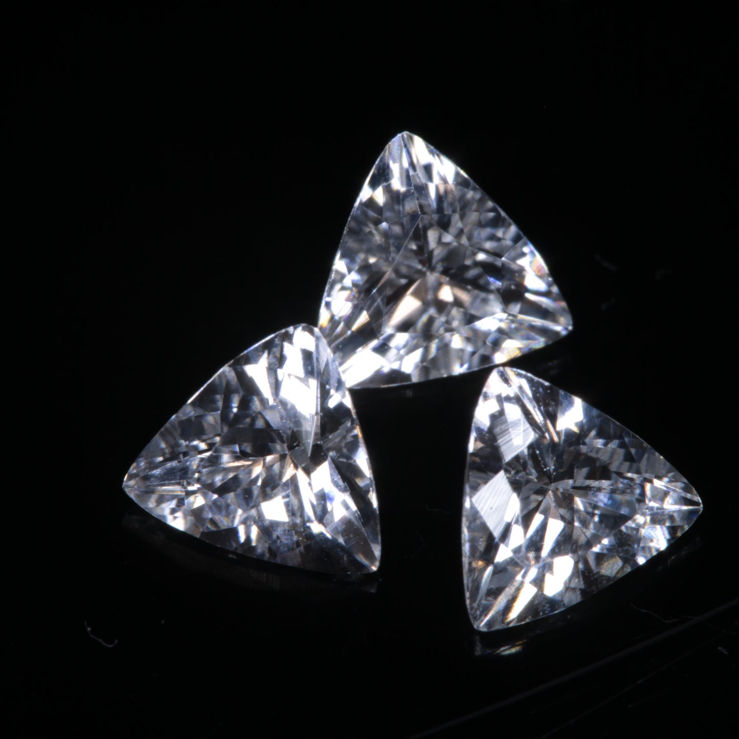 Faceted LYSO Trillion gemstone