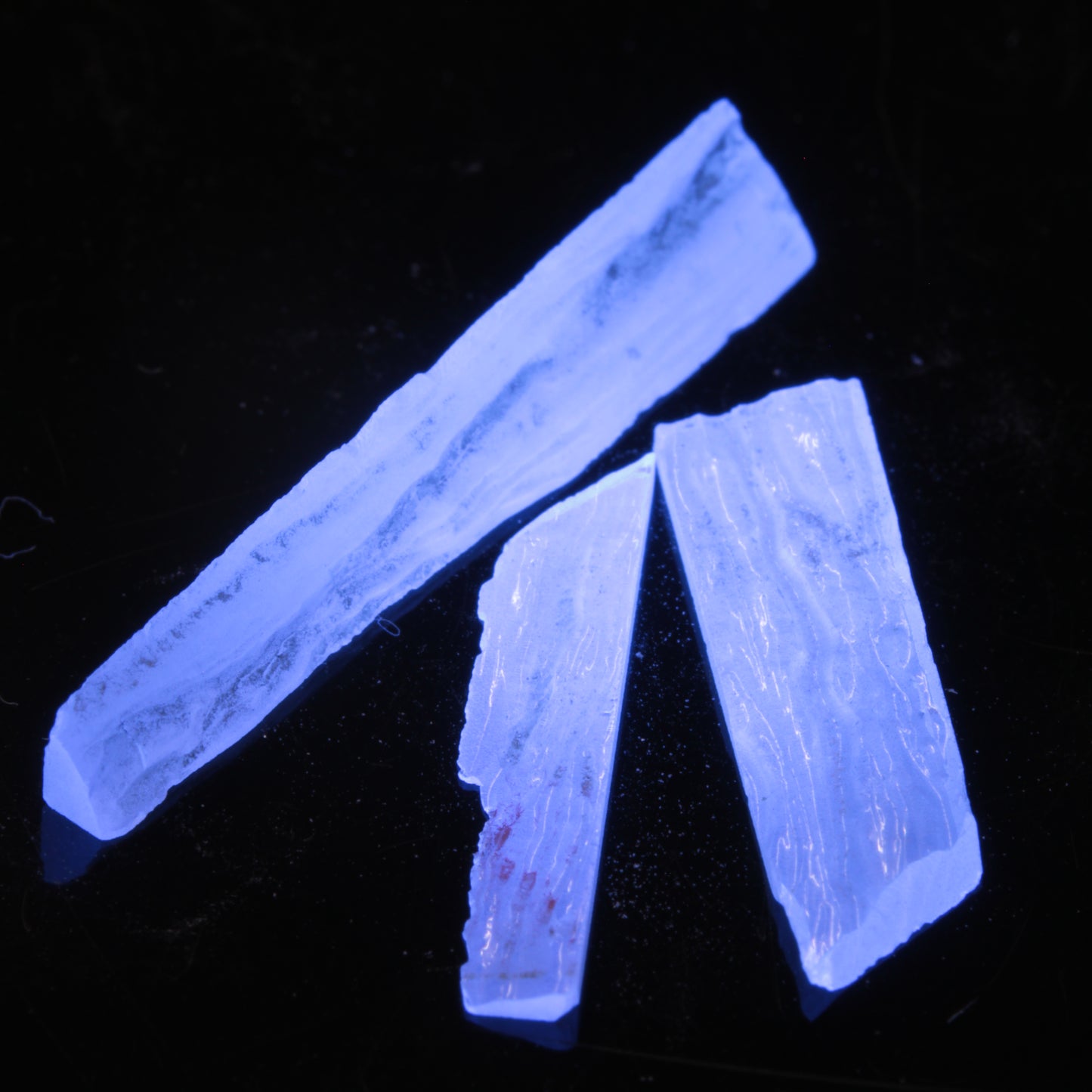 LYSO Pixels Raw and Faceted Loose Gems Blue Fluorescent Scintillator