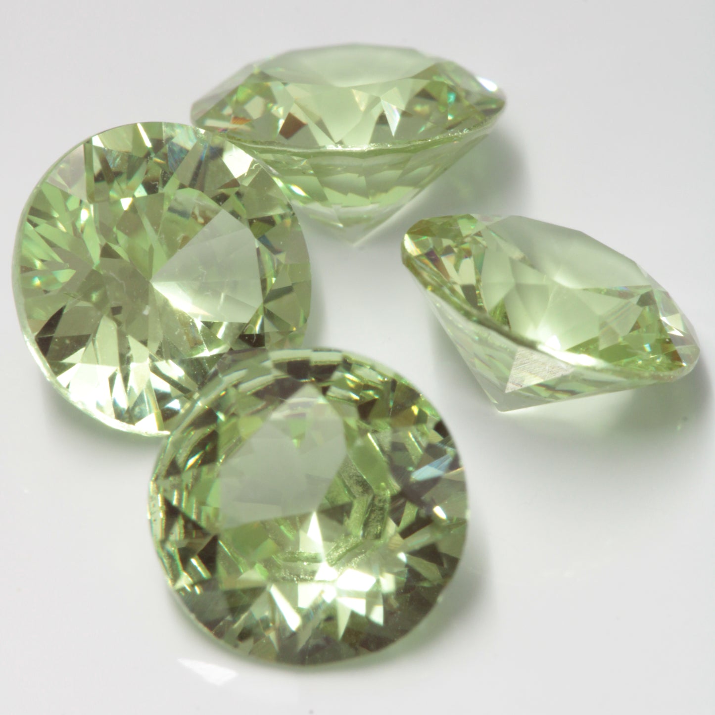 Faceted Round Green YAG Gem