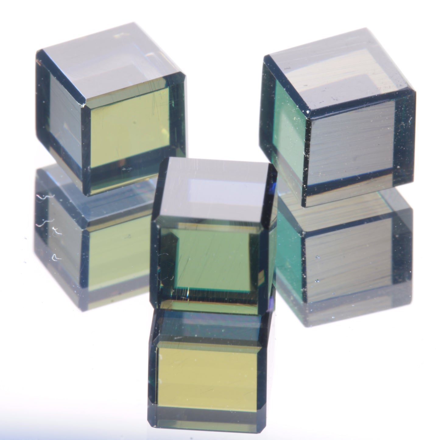Polished Light Dichroic Cube showing yellow and blue axes