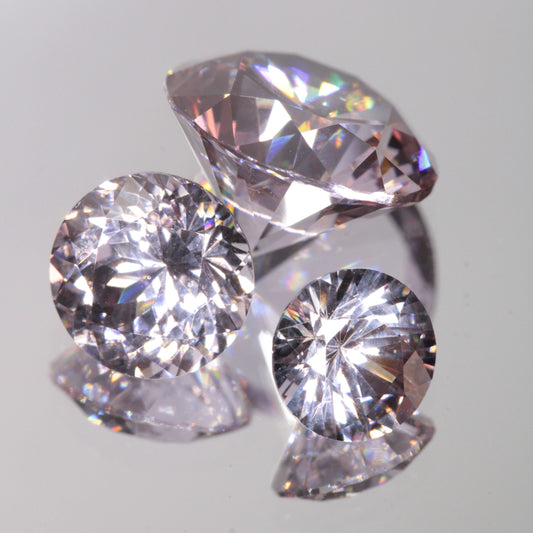 Faceted Nd/Ce Laser YAG Rounds Under Normal Lighting