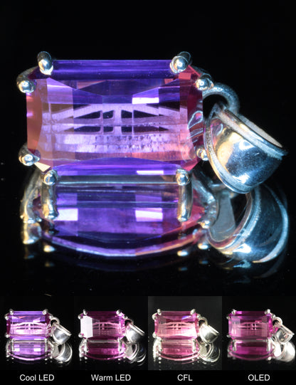 Purple Sapphire Pixel Pendant