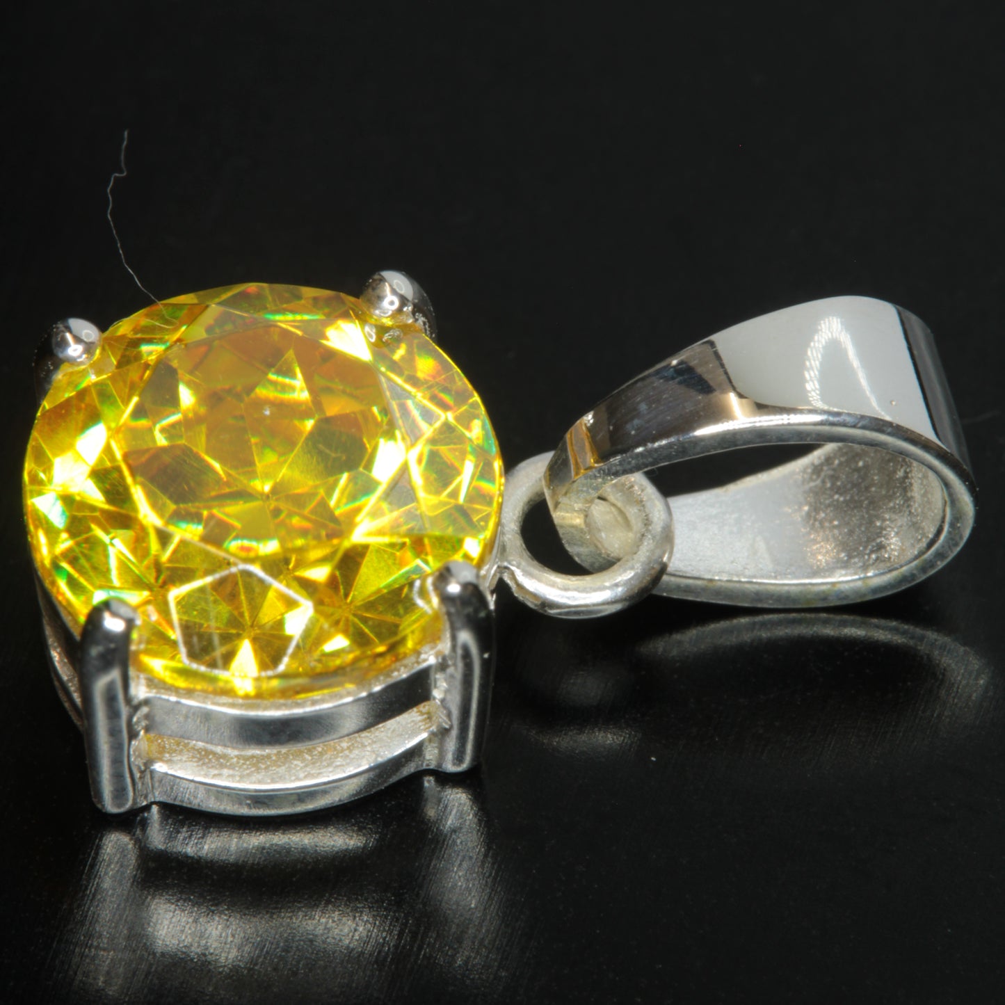 Bismuth Germanate Round Cut Pendant