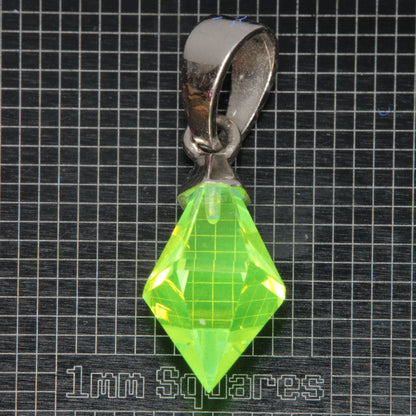 Faceted LuAG Plumb Bob Pendant