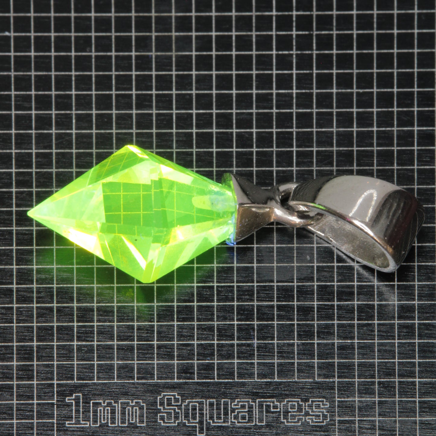 Faceted LuAG Plumb Bob Pendant