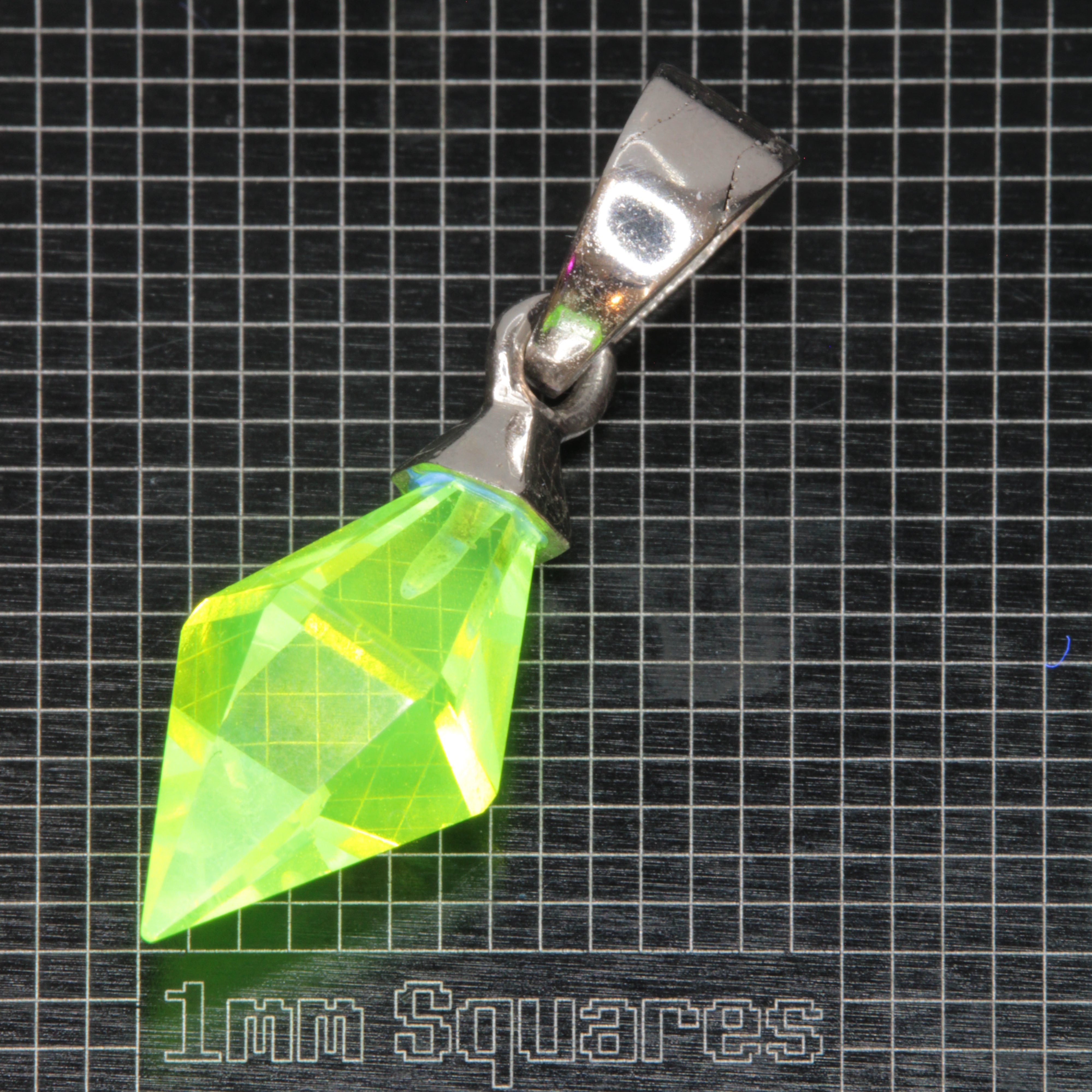 Faceted LuAG Plumb Bob Pendant