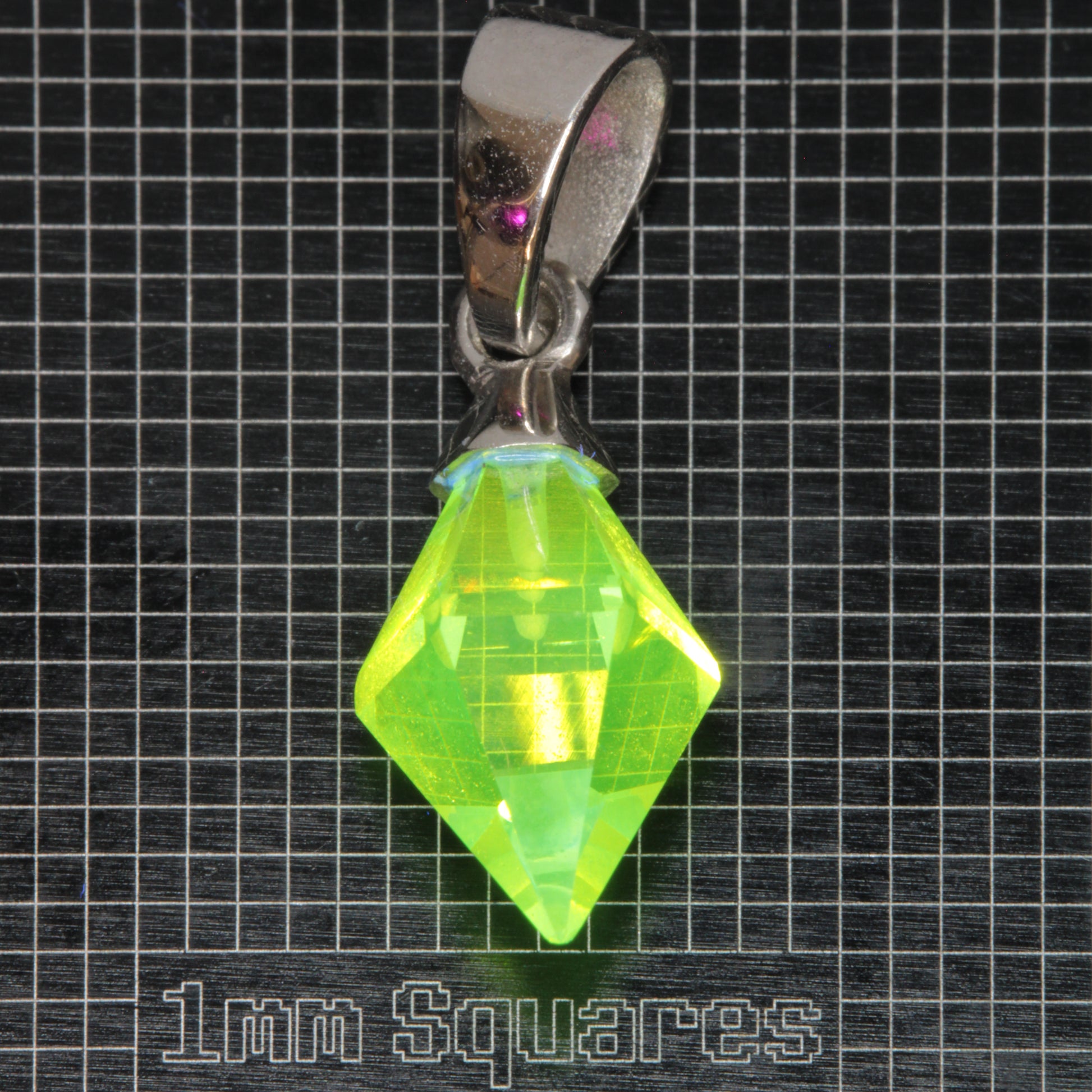 Faceted LuAG Plumb Bob Pendant