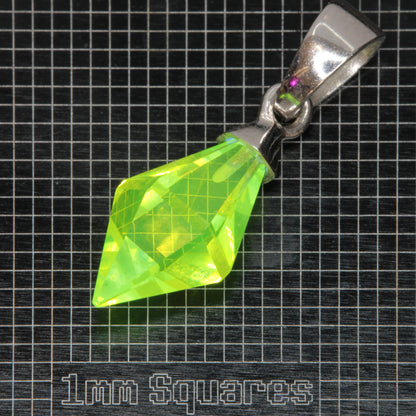 Faceted LuAG Plumb Bob Pendant