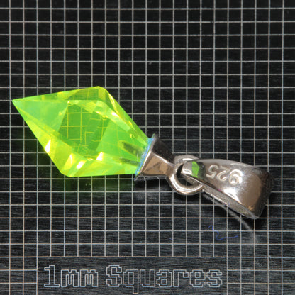 Faceted LuAG Plumb Bob Pendant