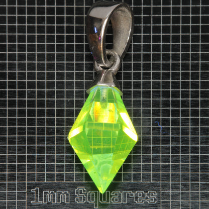 Faceted LuAG Plumb Bob Pendant