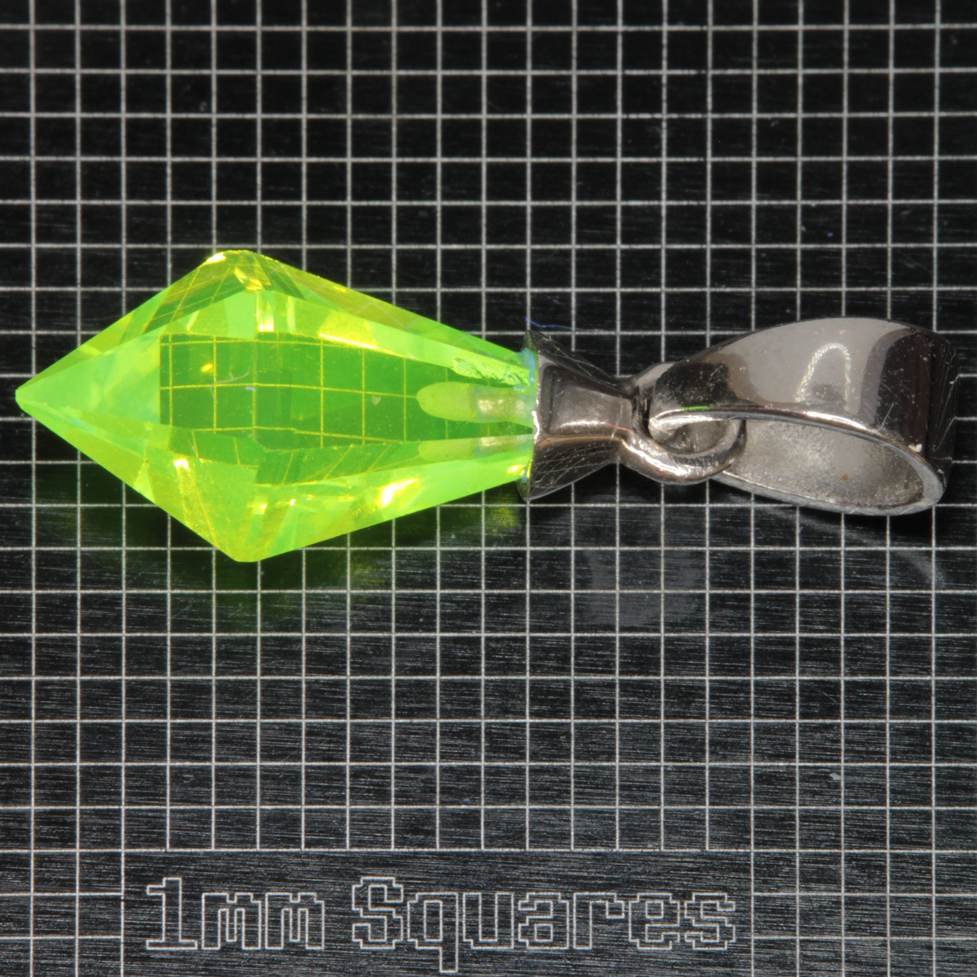 Faceted LuAG Plumb Bob Pendant