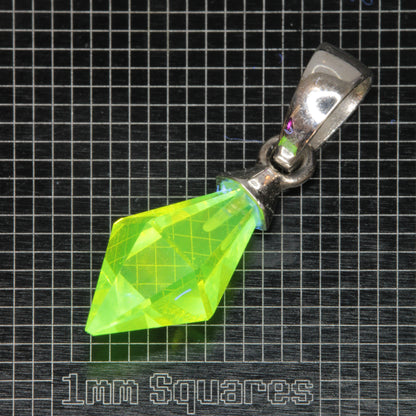 Faceted LuAG Plumb Bob Pendant