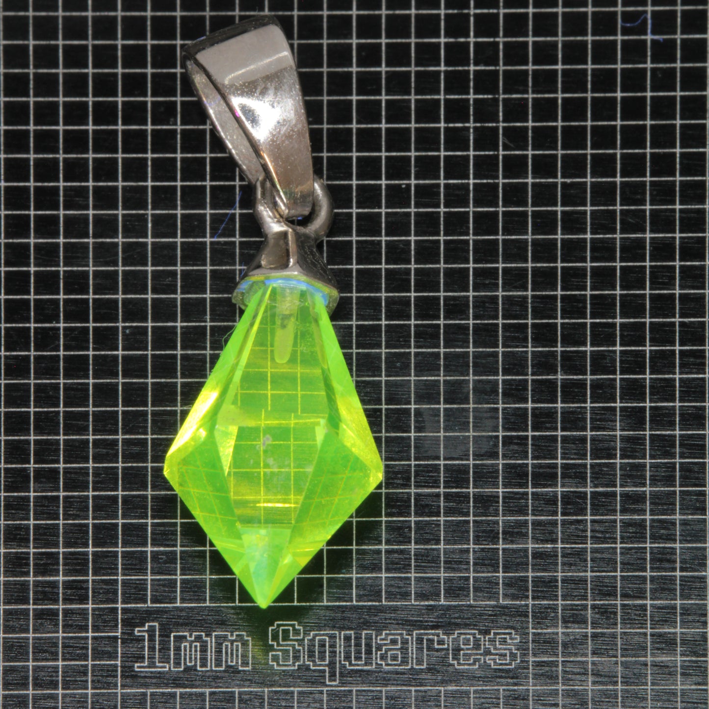 Faceted LuAG Plumb Bob Pendant