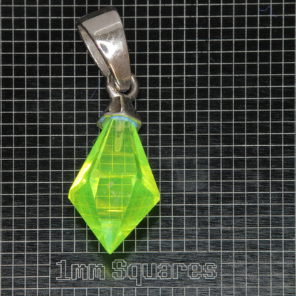 Faceted LuAG Plumb Bob Pendant