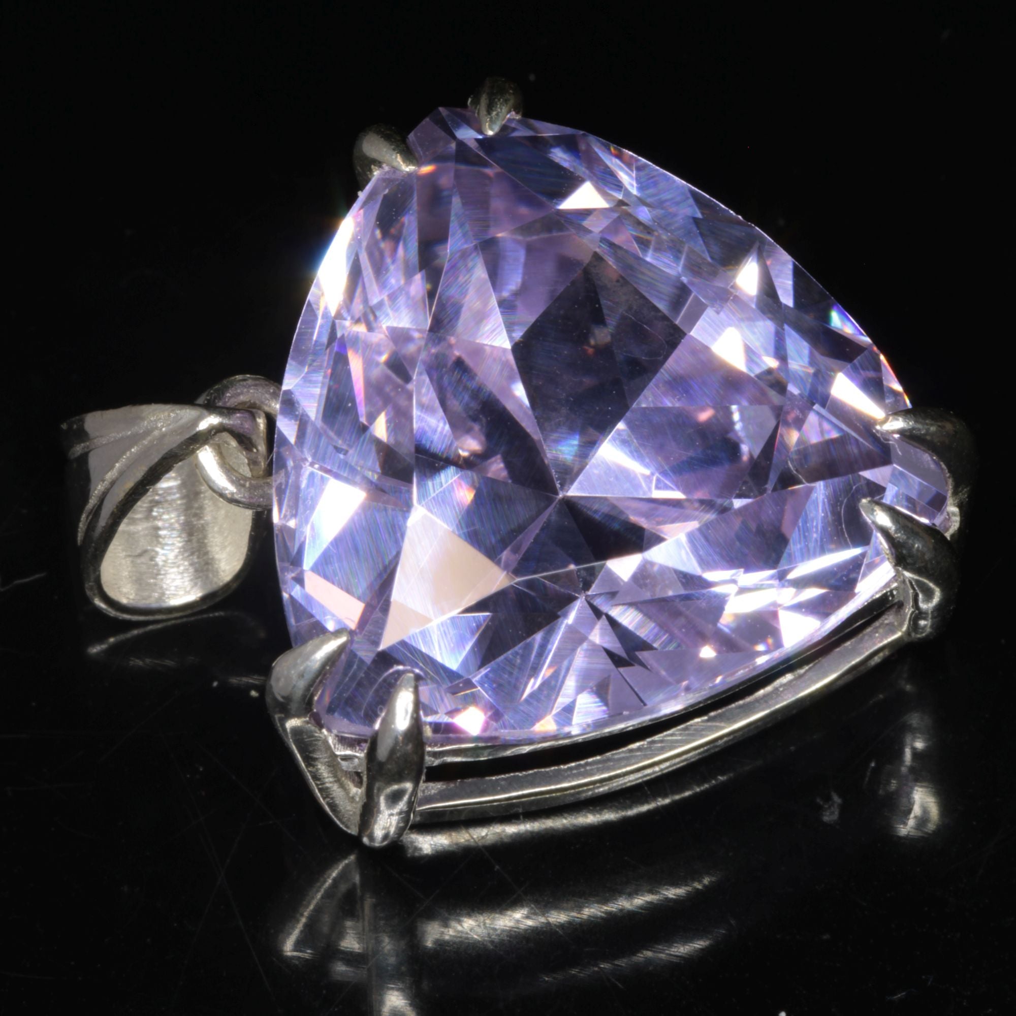 Faceted Nd:YAG Trillion Gem Pendant