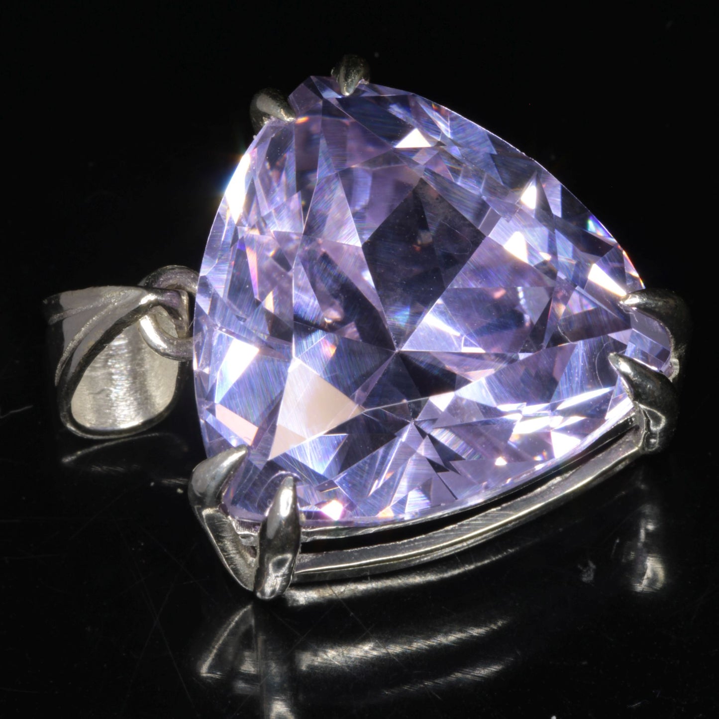 Faceted Nd:YAG Trillion Gem Pendant