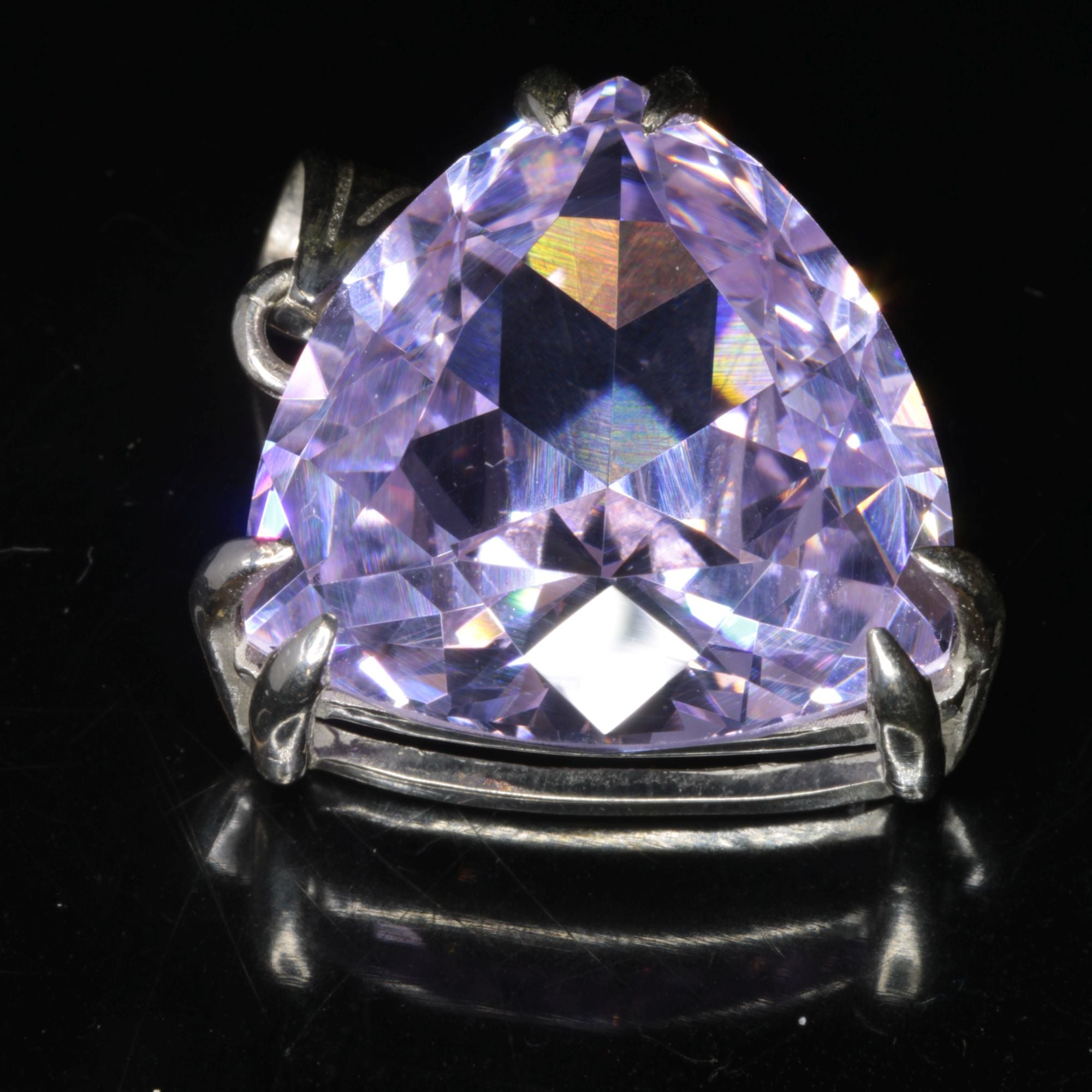 Faceted Nd:YAG Trillion Gem Pendant
