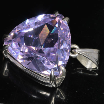 Faceted Nd:YAG Trillion Gem Pendant