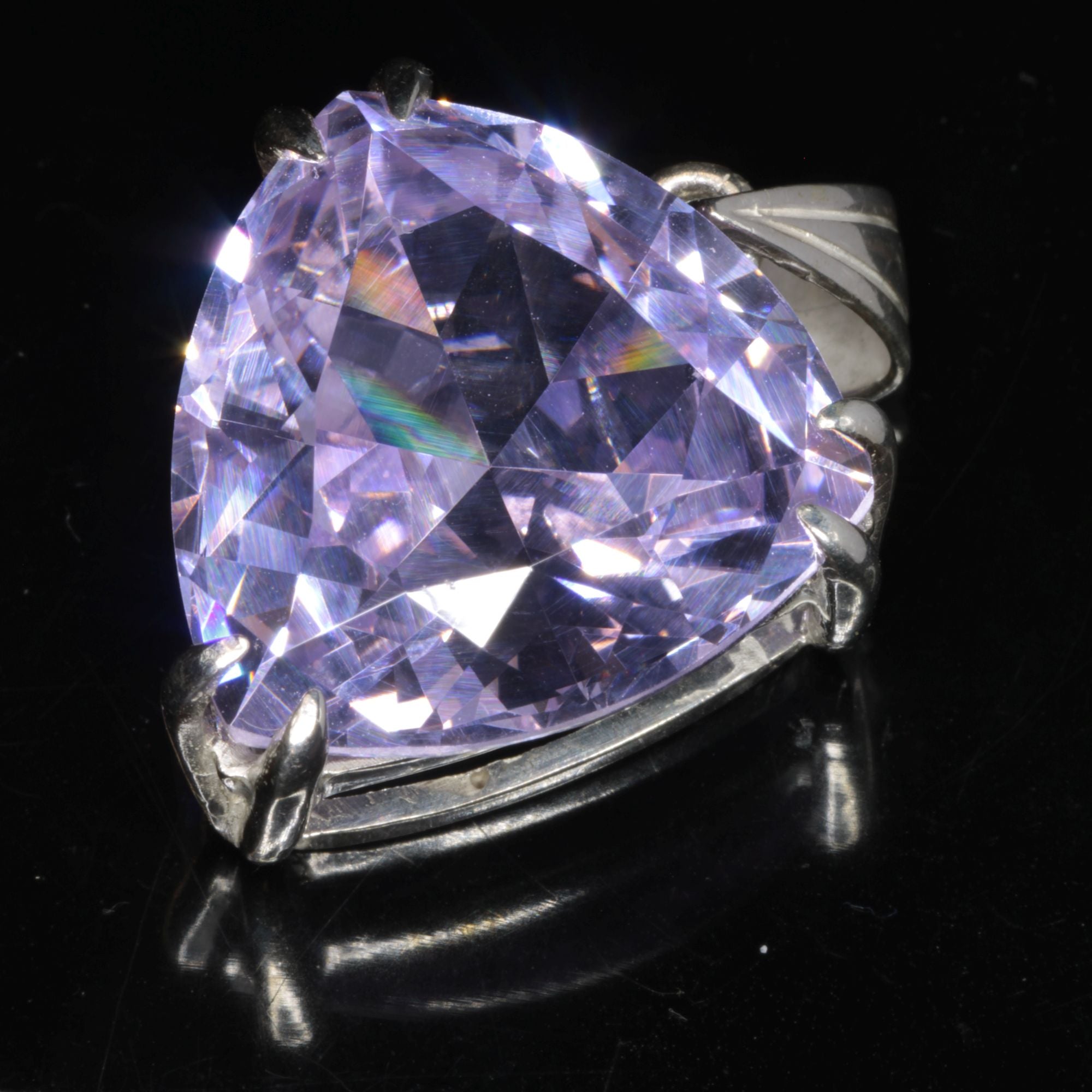 Faceted Nd:YAG Trillion Gem Pendant