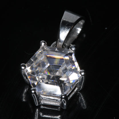8mm Hexagon Pendant featuring Terbium Gallium Garnet Gemstones
