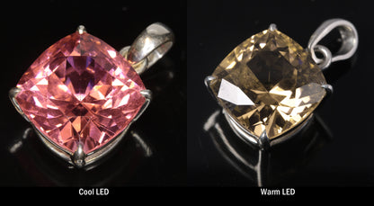 Erbium Laser Garnet Pendants in Sterling Silver (YAG:Er Jewelry)