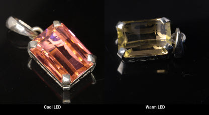 Erbium Laser Garnet Pendants in Sterling Silver (YAG:Er Jewelry)