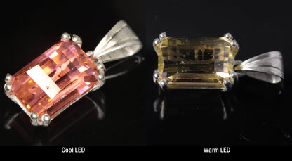 Erbium Laser Garnet Pendants in Sterling Silver (YAG:Er Jewelry)