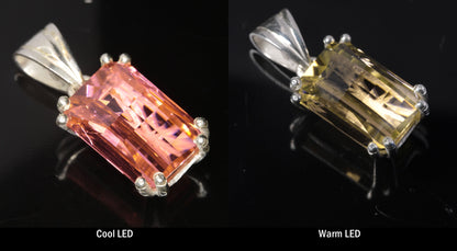 Erbium Laser Garnet Pendants in Sterling Silver (YAG:Er Jewelry)