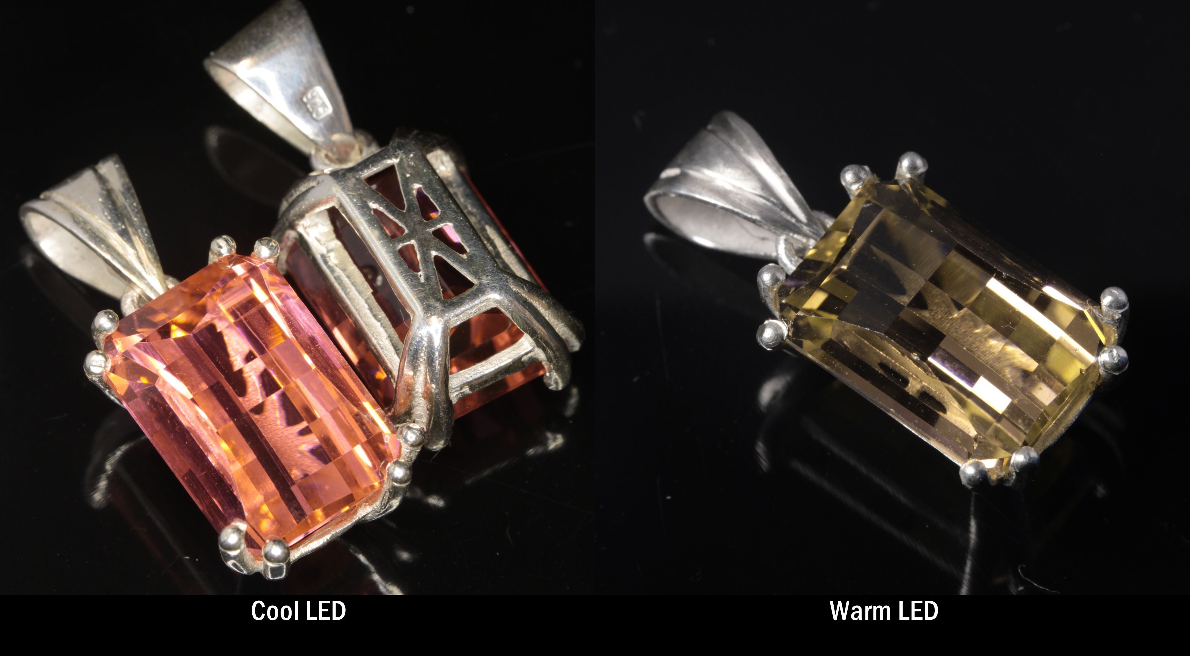 Erbium Laser Garnet Jewelry in Sterling Silver (YAG:Er Pendants and Earrings)