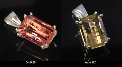 Erbium Laser Garnet Pendants in Sterling Silver (YAG:Er Jewelry)