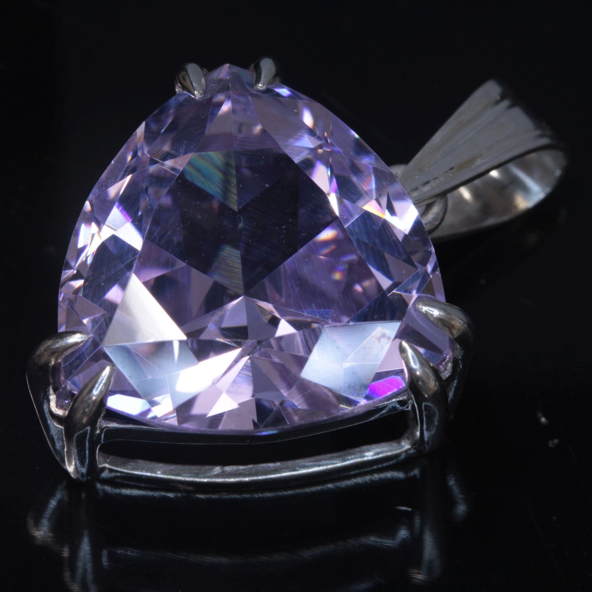 Faceted Nd:YAG Trillion Gem Pendant