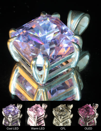 Faceted Nd:YAG Square Pendant