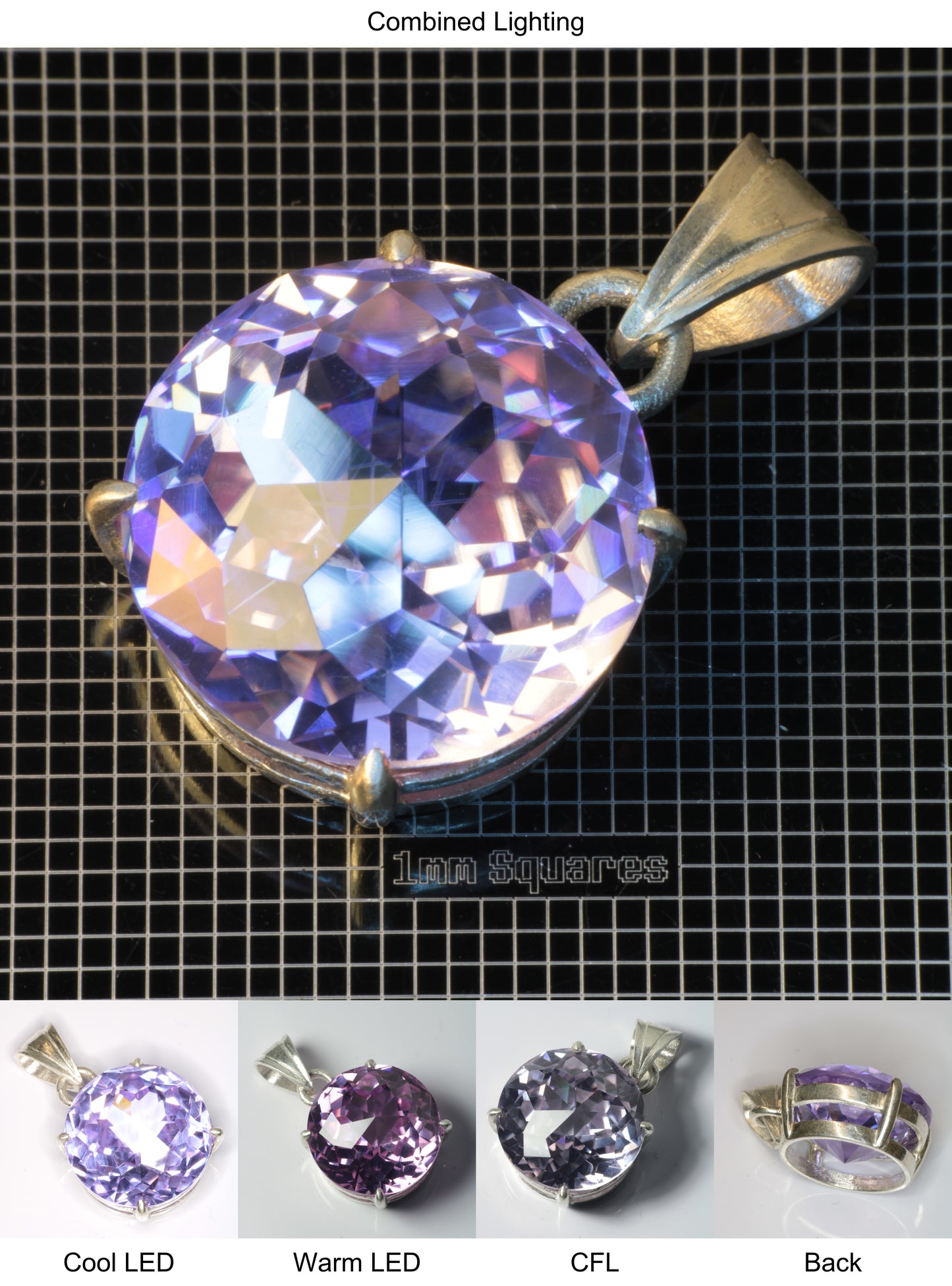 YAP (Yttrium Aluminum Perovskite) Pendant with Round A Gemstone