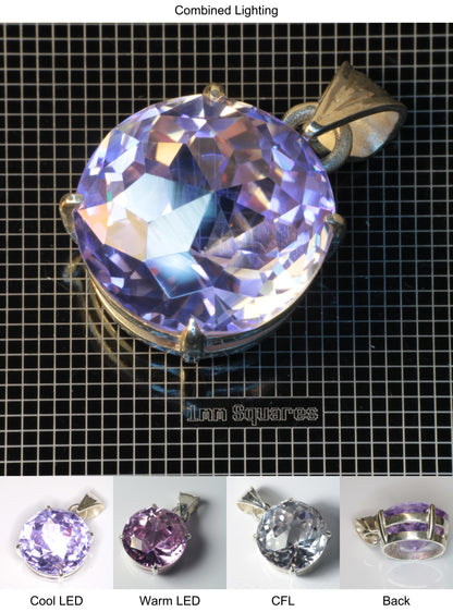 YAP (Yttrium Aluminum Perovskite) Pendant with Round B Gemstone