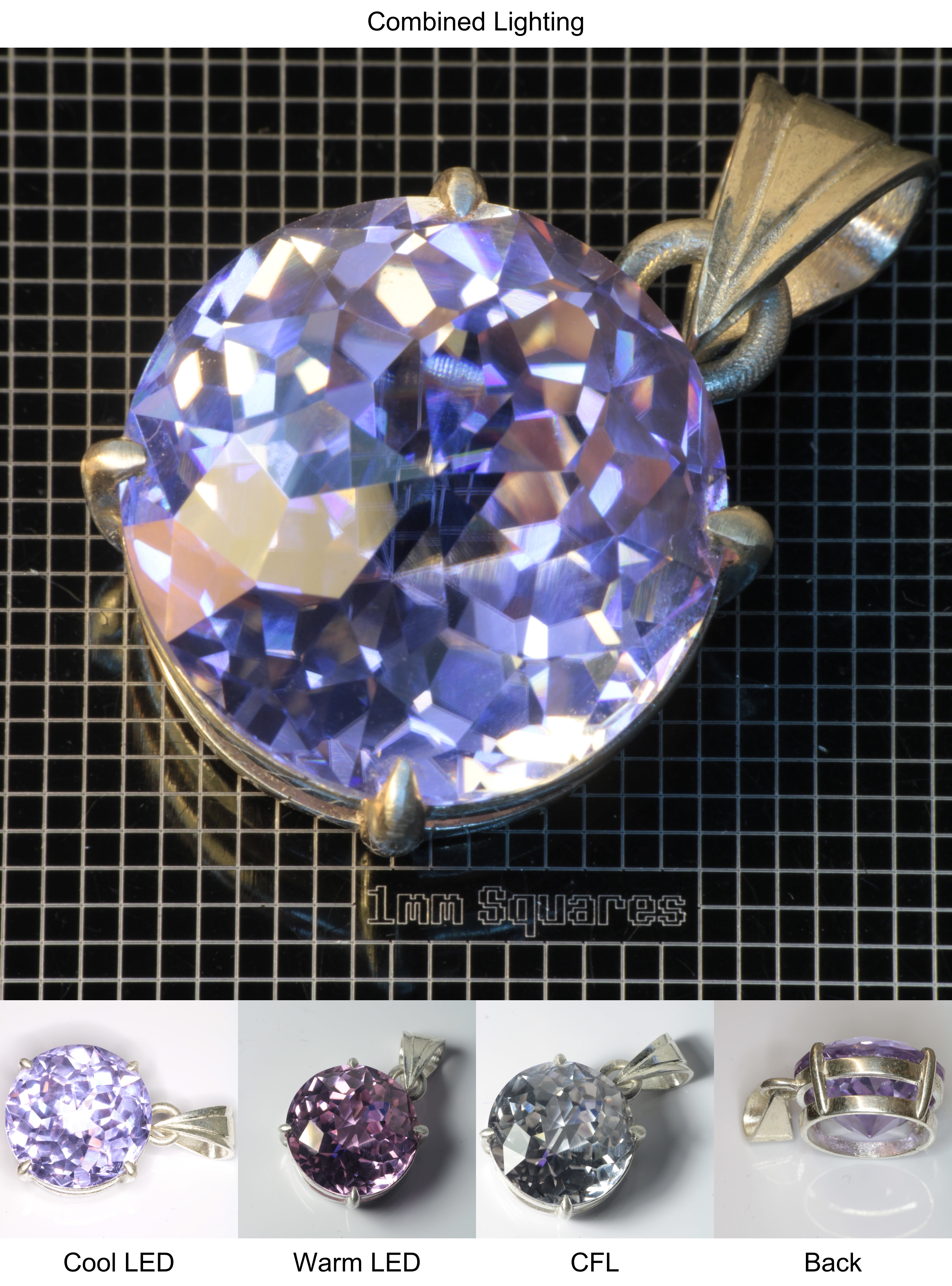 YAP (Yttrium Aluminum Perovskite) Pendant with Round C Gemstone