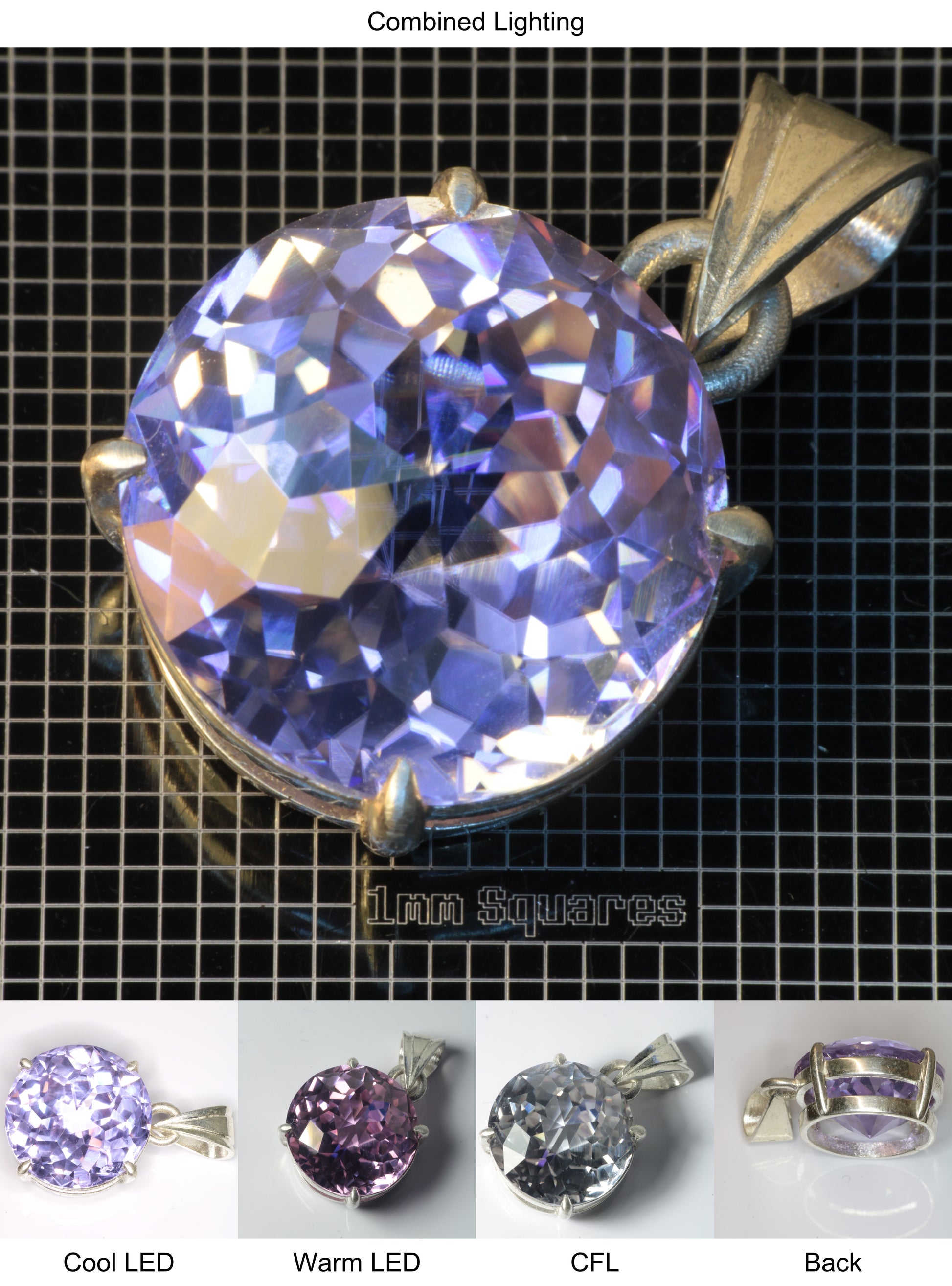 YAP (Yttrium Aluminum Perovskite) Pendant with Round C Gemstone
