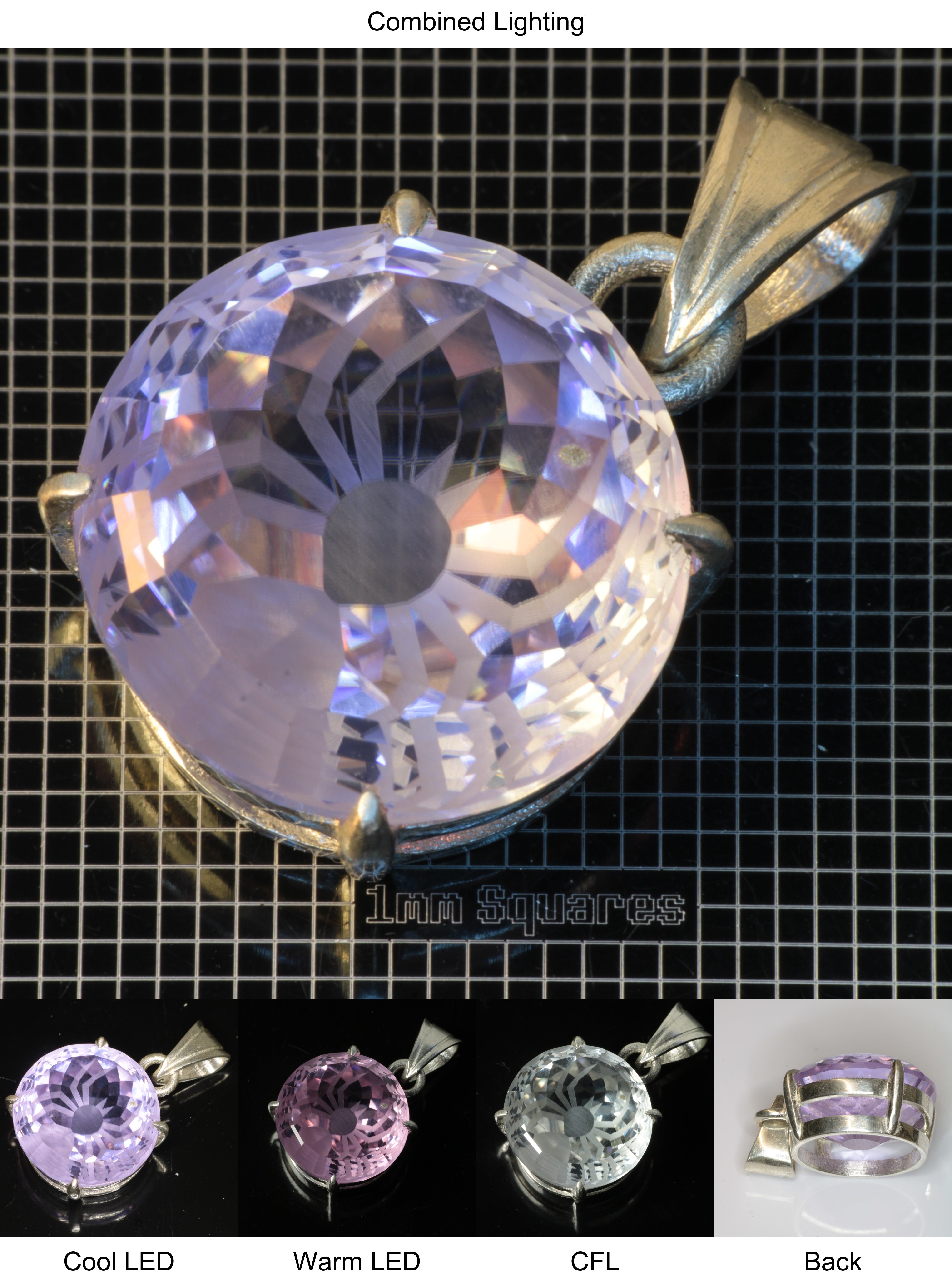 YAP (Yttrium Aluminum Perovskite) Pendant with Spider A Gemstone