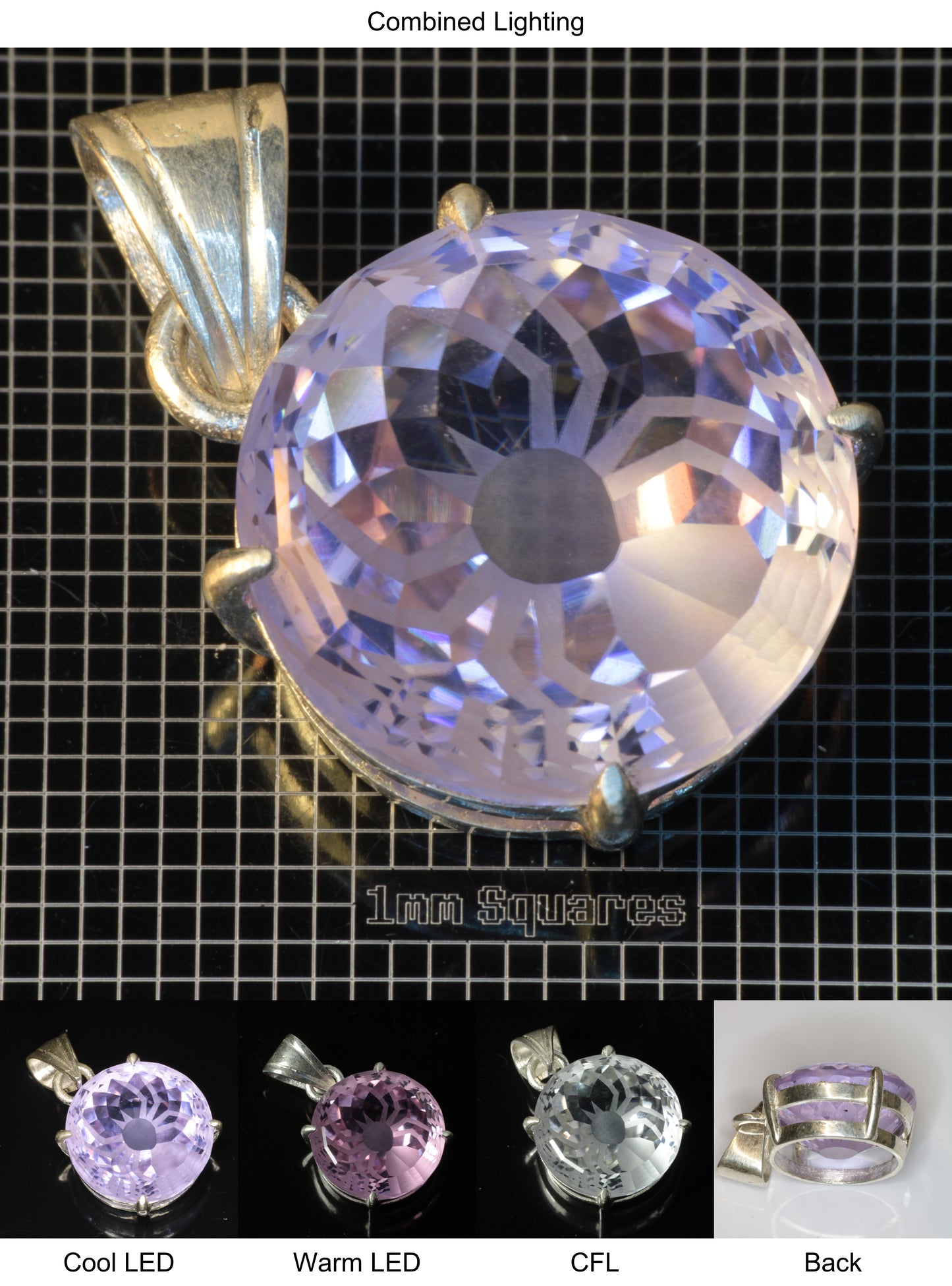 YAP (Yttrium Aluminum Perovskite) Pendant with Spider C Gemstone