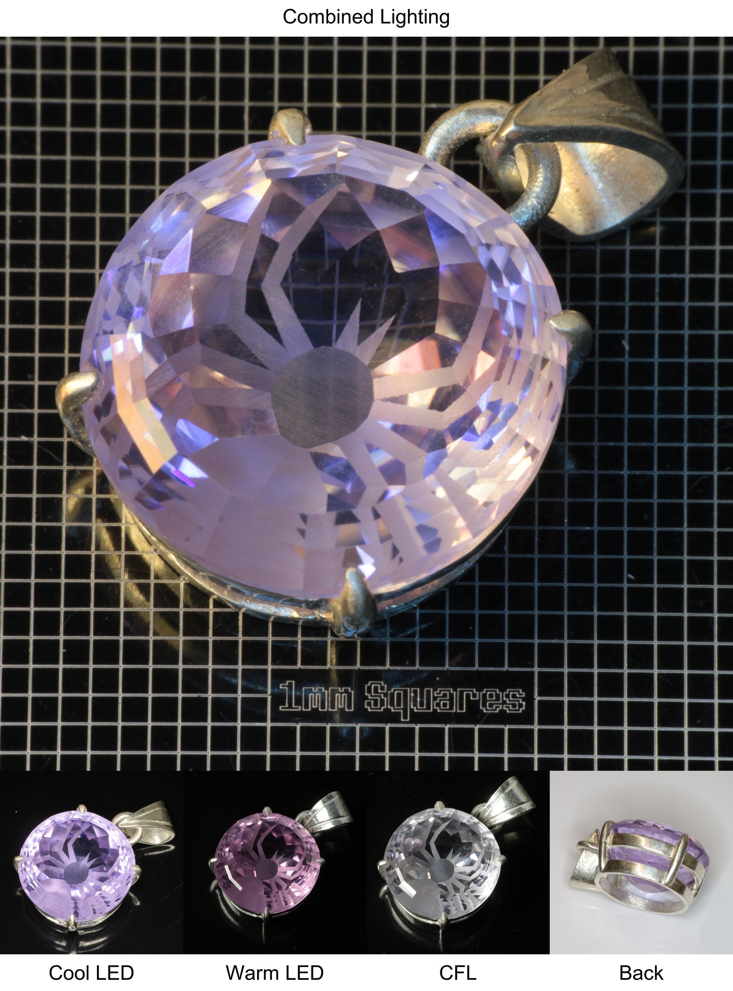 YAP (Yttrium Aluminum Perovskite) Pendant with Spider E Gemstone
