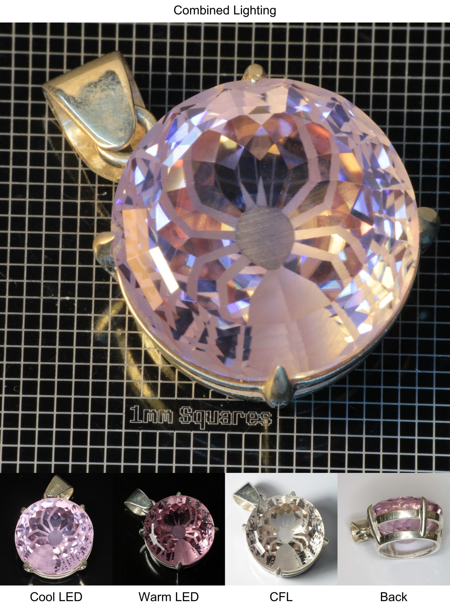 YAP (Yttrium Aluminum Perovskite) Pendant with Spider G Gemstone