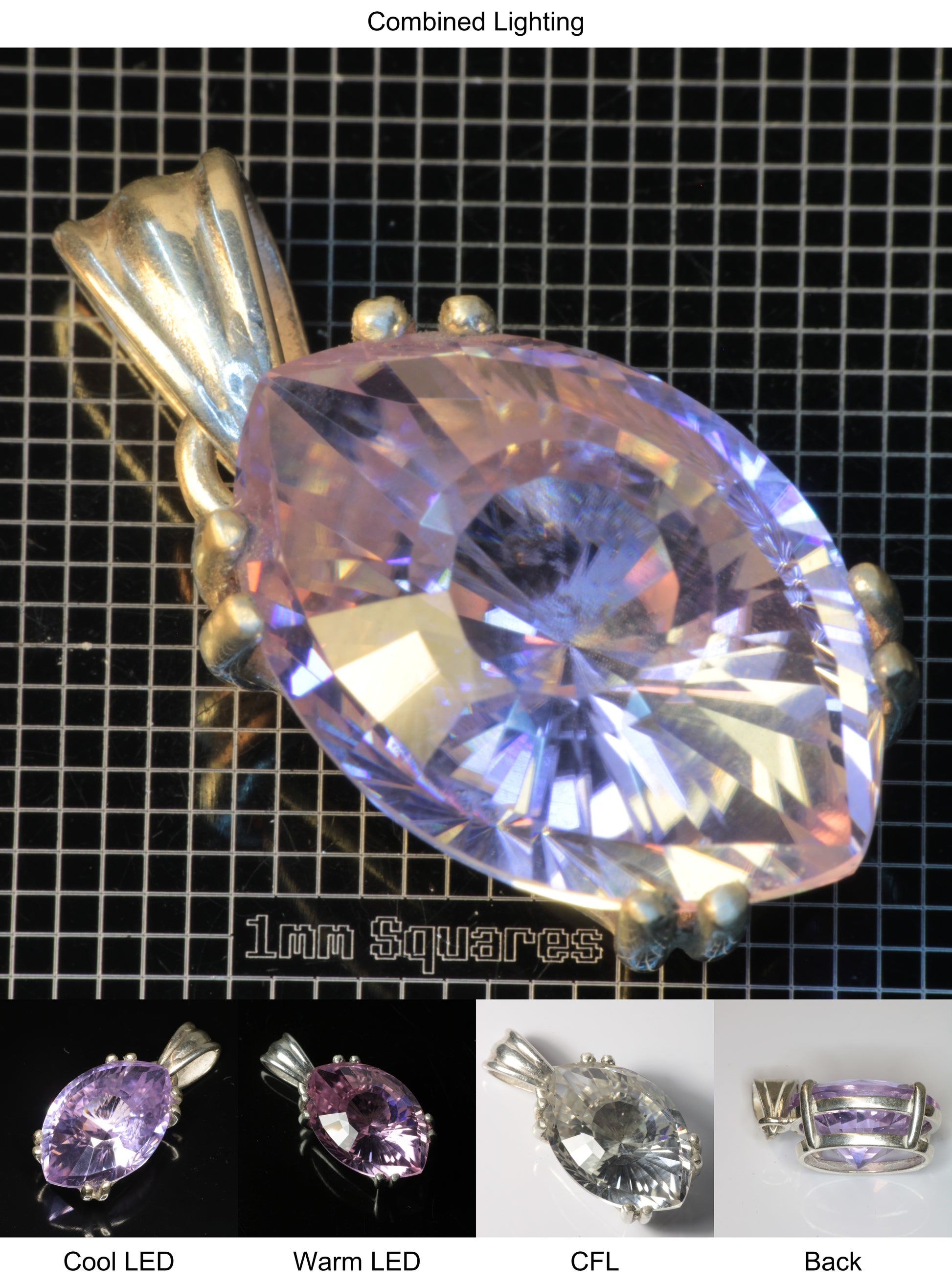 YAP (Yttrium Aluminum Perovskite) Pendant with Eye Gemstone