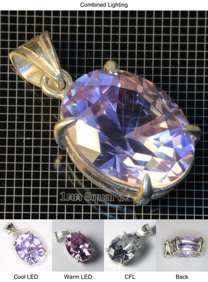 YAP (Yttrium Aluminum Perovskite) Pendant with Oval Gemstone