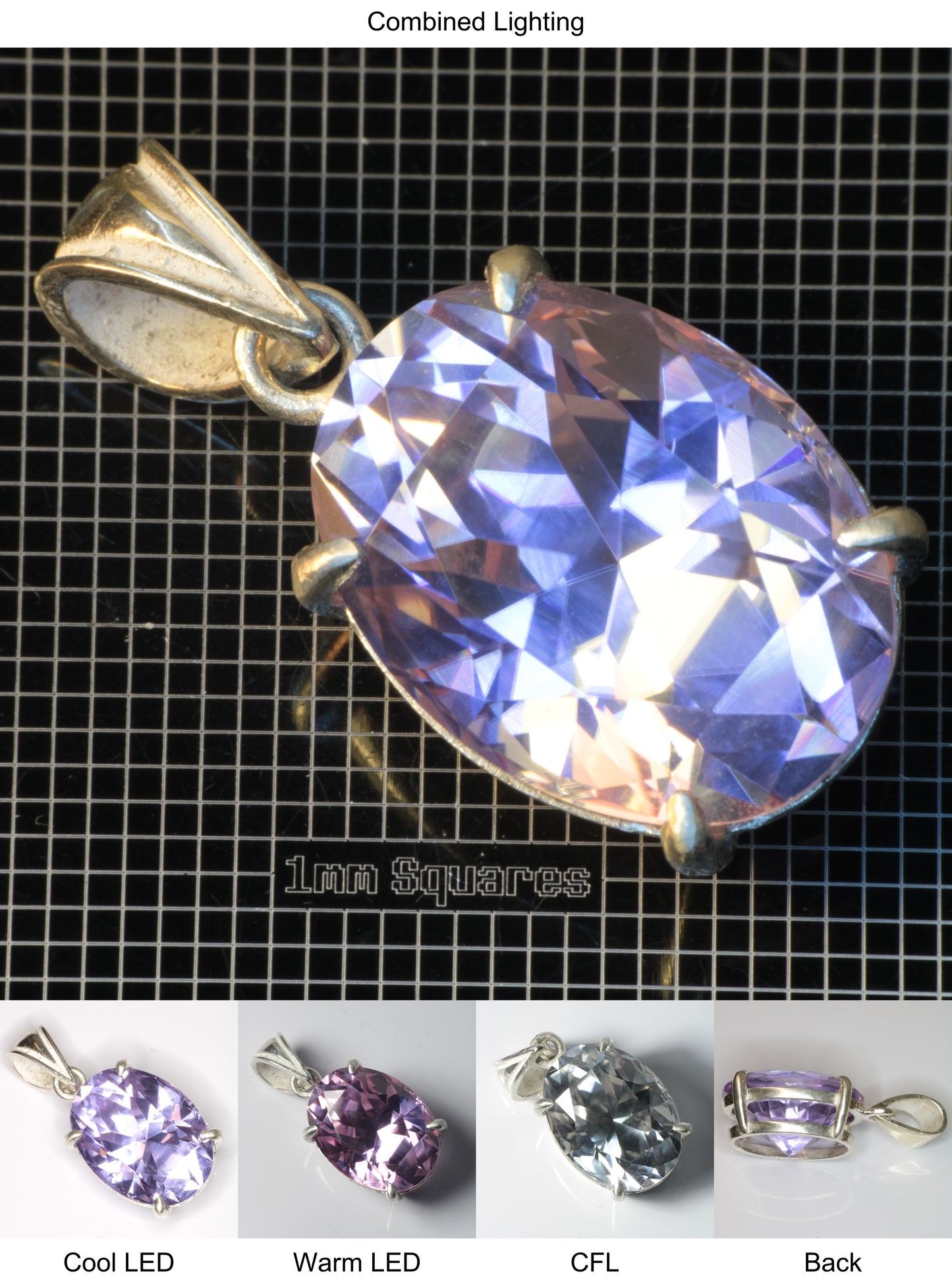 YAP (Yttrium Aluminum Perovskite) Pendant with Oval Gemstone