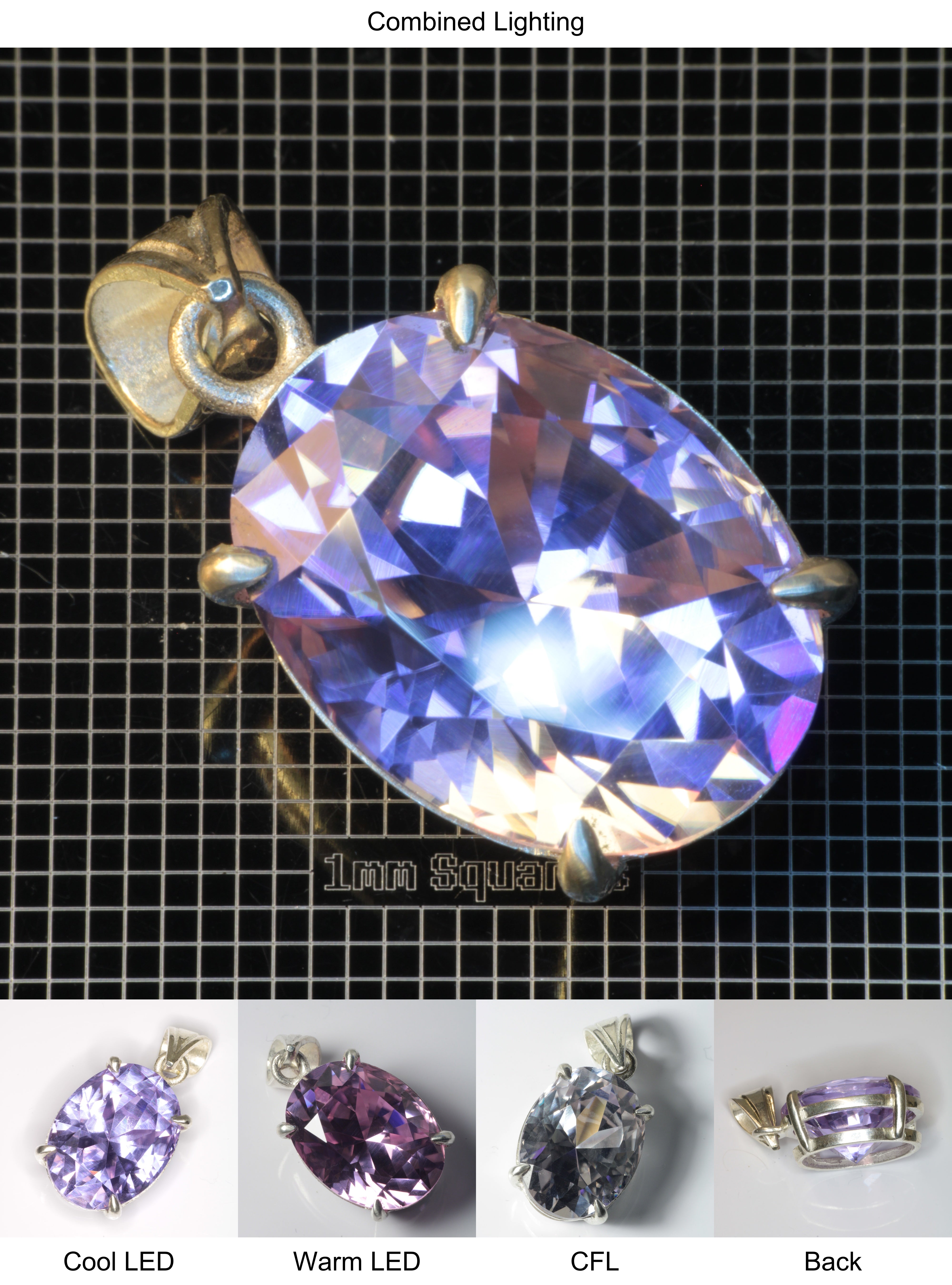 YAP (Yttrium Aluminum Perovskite) Pendant with Oval Gemstone