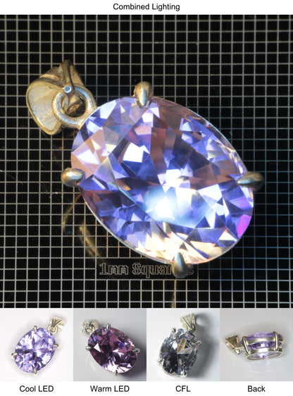 YAP (Yttrium Aluminum Perovskite) Pendant with Oval Gemstone