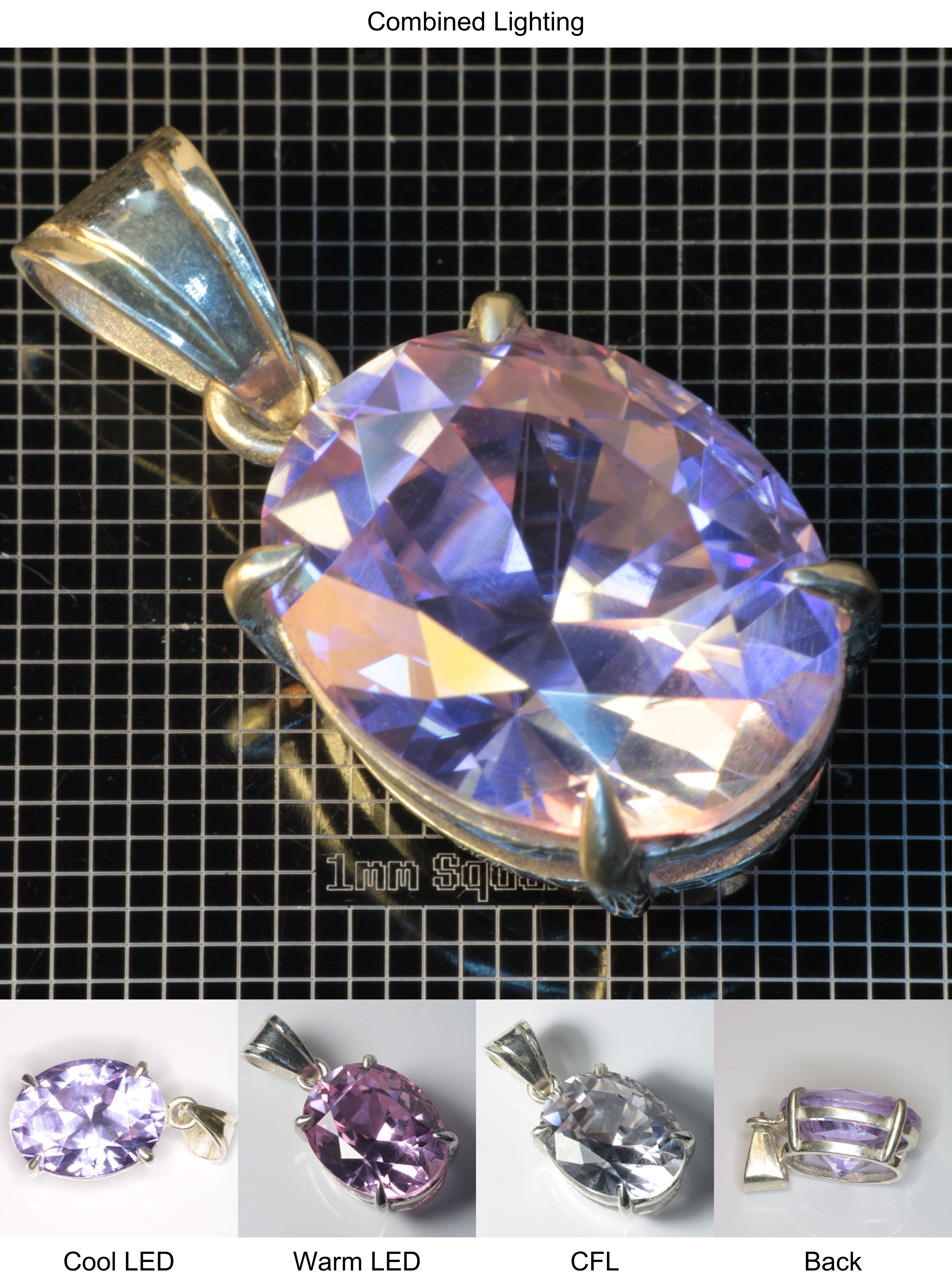 YAP (Yttrium Aluminum Perovskite) Pendant with Oval Gemstone