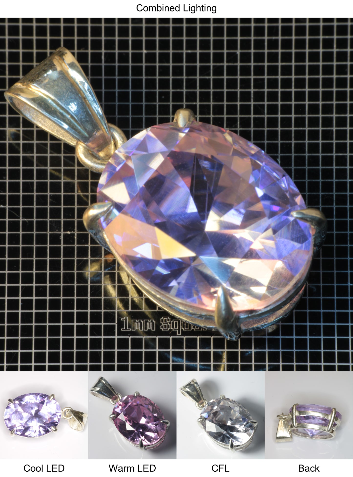 YAP (Yttrium Aluminum Perovskite) Pendant with Oval Gemstone