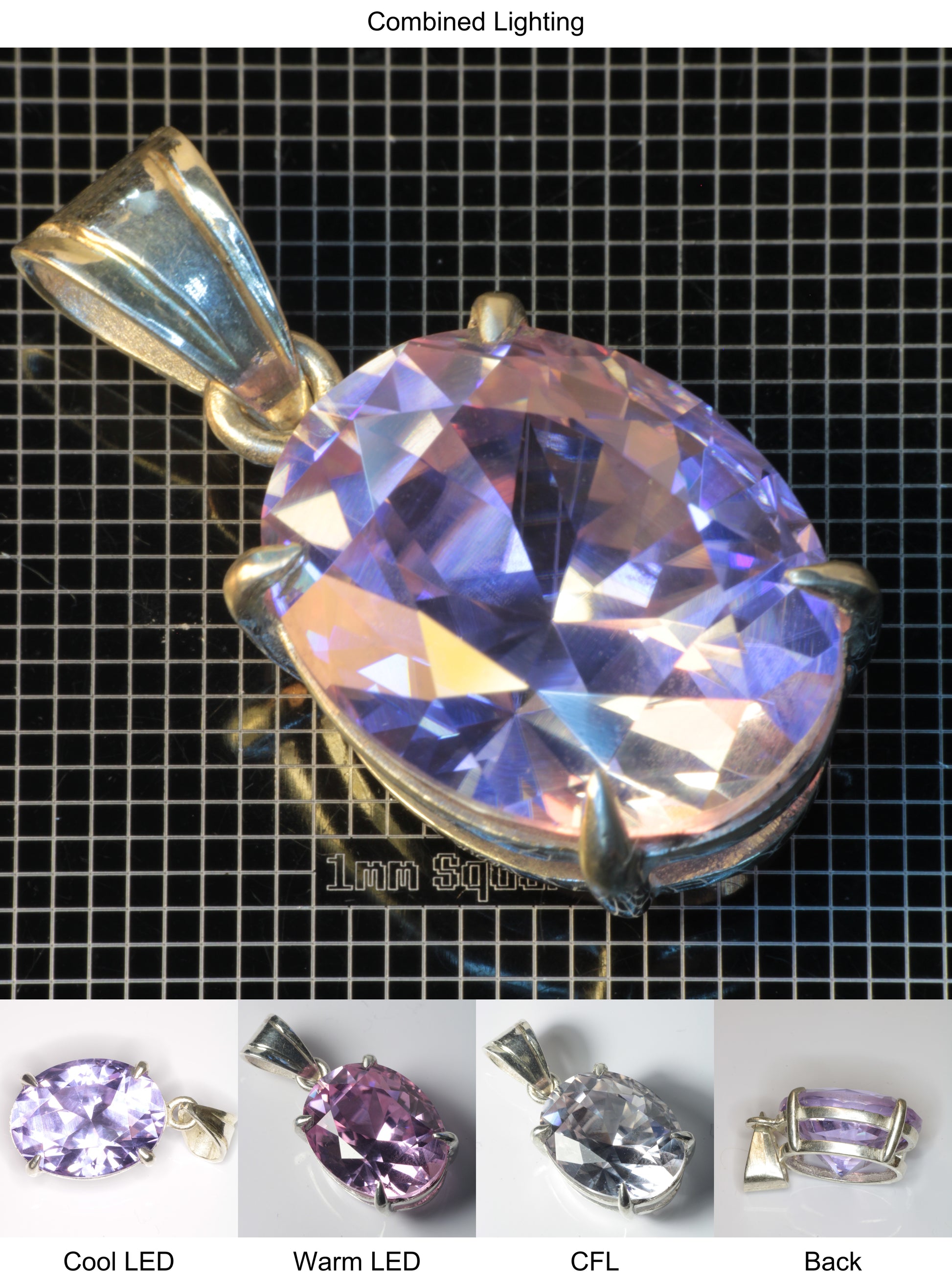 YAP (Yttrium Aluminum Perovskite) Pendant with Oval Gemstone