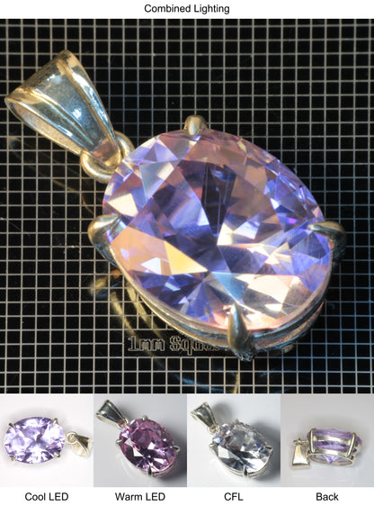 YAP (Yttrium Aluminum Perovskite) Pendant with Oval Gemstone